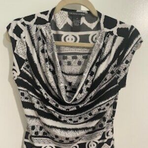 Black & White Sleeveless Top